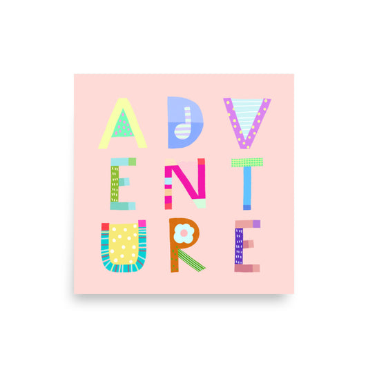 Adventure Poster (Soft Pink) – Pick Pop Prints