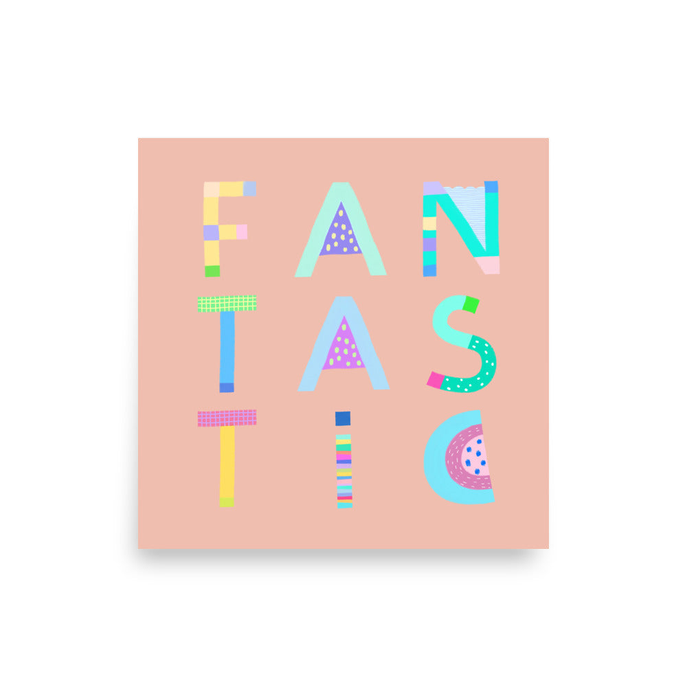 Fantastic Poster (Peach Pink) – Pick Pop Prints