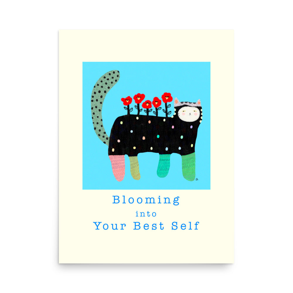 Blooming into Your Best Self - Portrait Poster