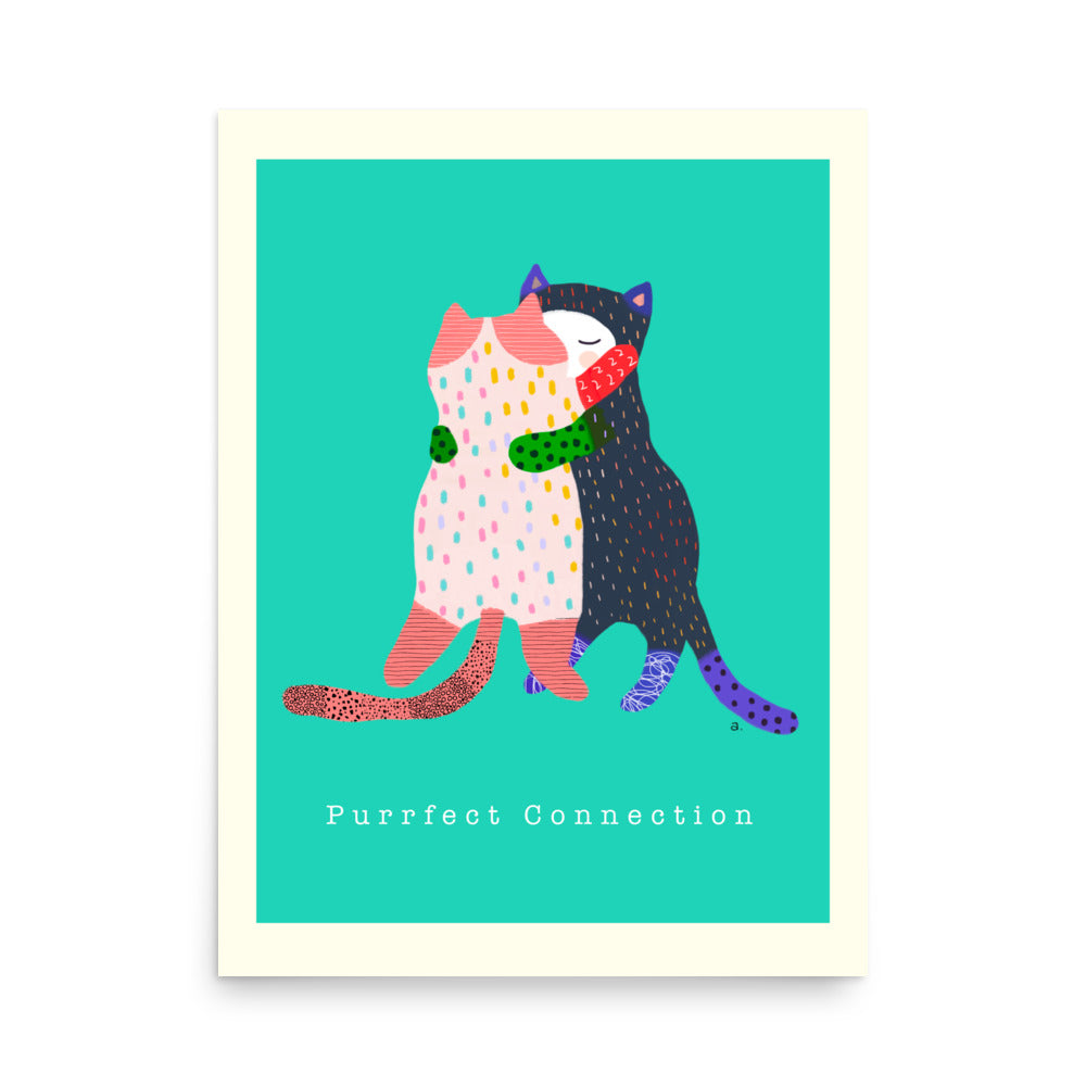 Purrfect Connection - Portrait Poster