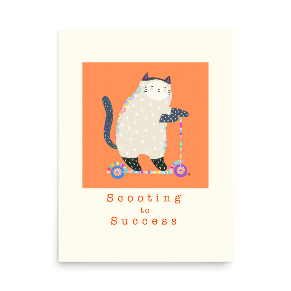 Scooting to Success - Portrait Poster