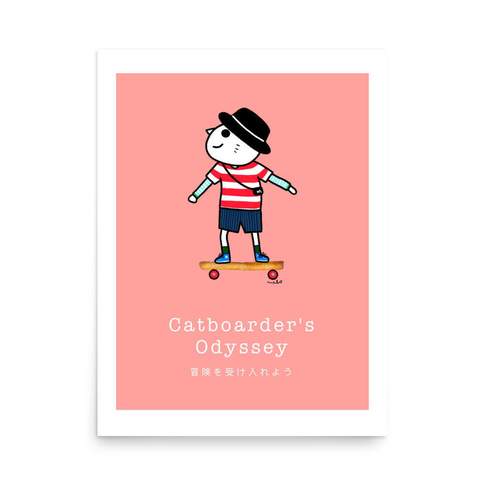 Catboarder - Portrait Poster