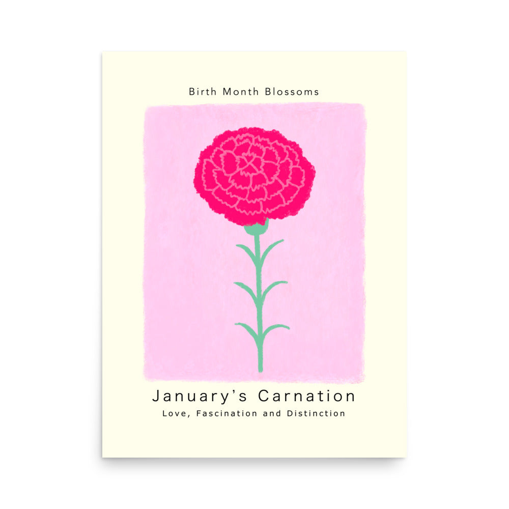January's Carnation - Poster