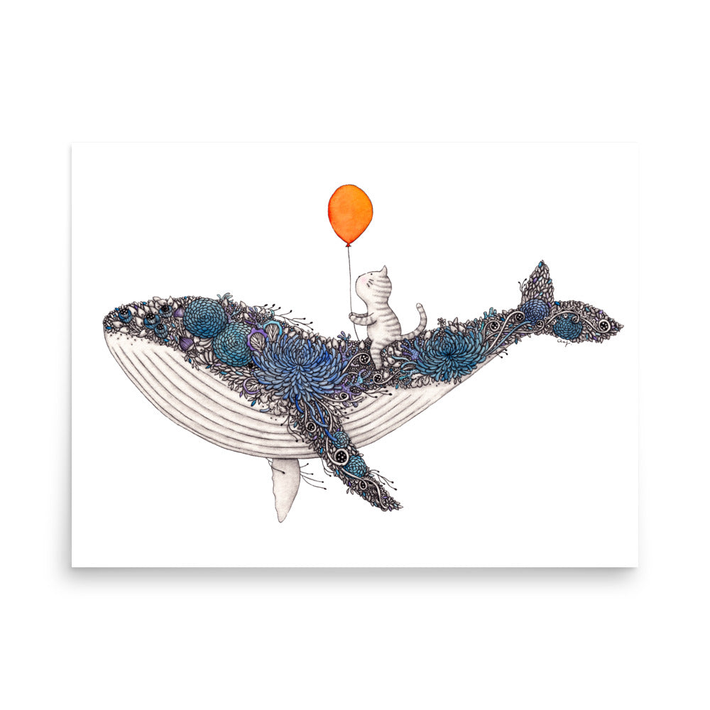 Whale and Cat - Poster
