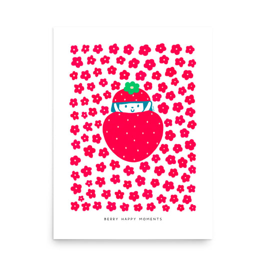 Berry Happy Moments Poster | Whimsical and Vibrant Art