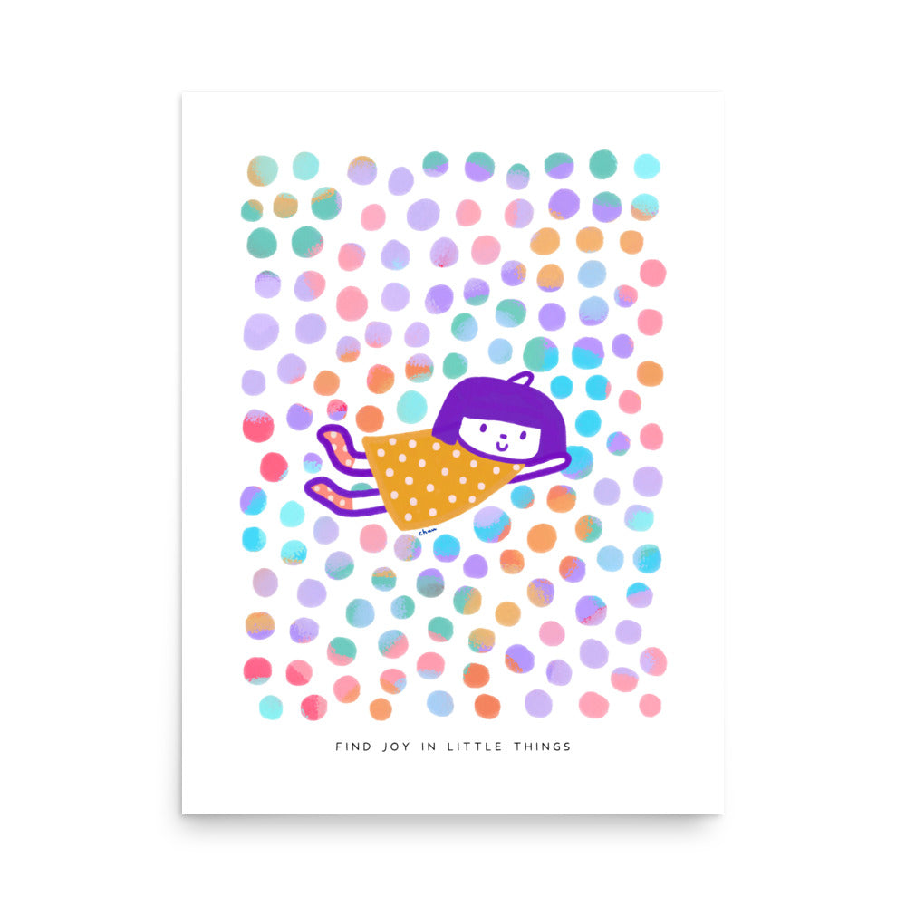 Find Joy in Little Things Poster | Inspirational and Cheerful Art
