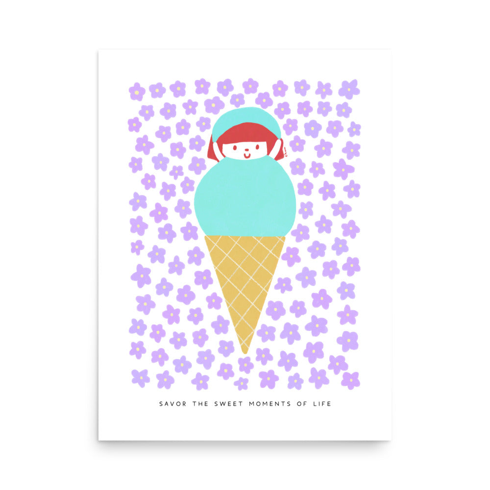 Savor the Sweet Moments of Life Poster | Inspirational and Playful Art