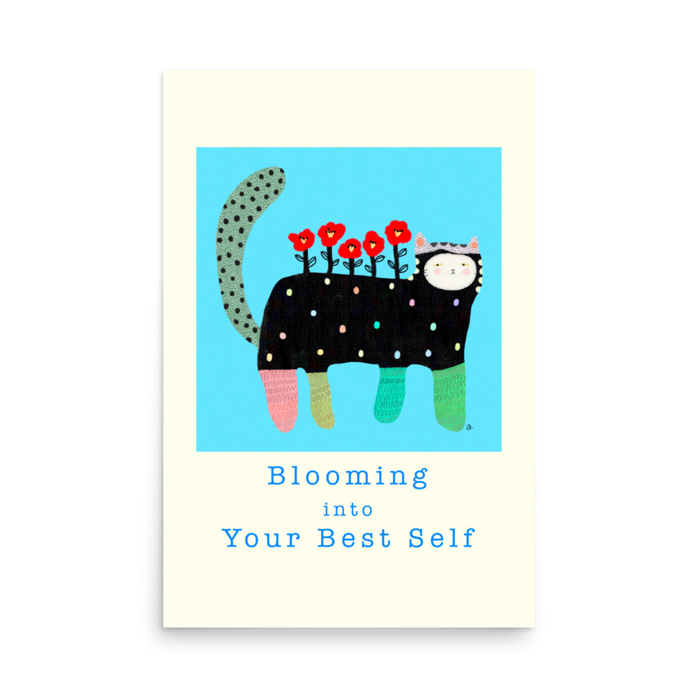 Blooming into Your Best Self - Portrait Poster
