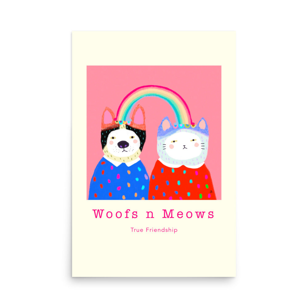 Woofs n Meows - Portrait Poster