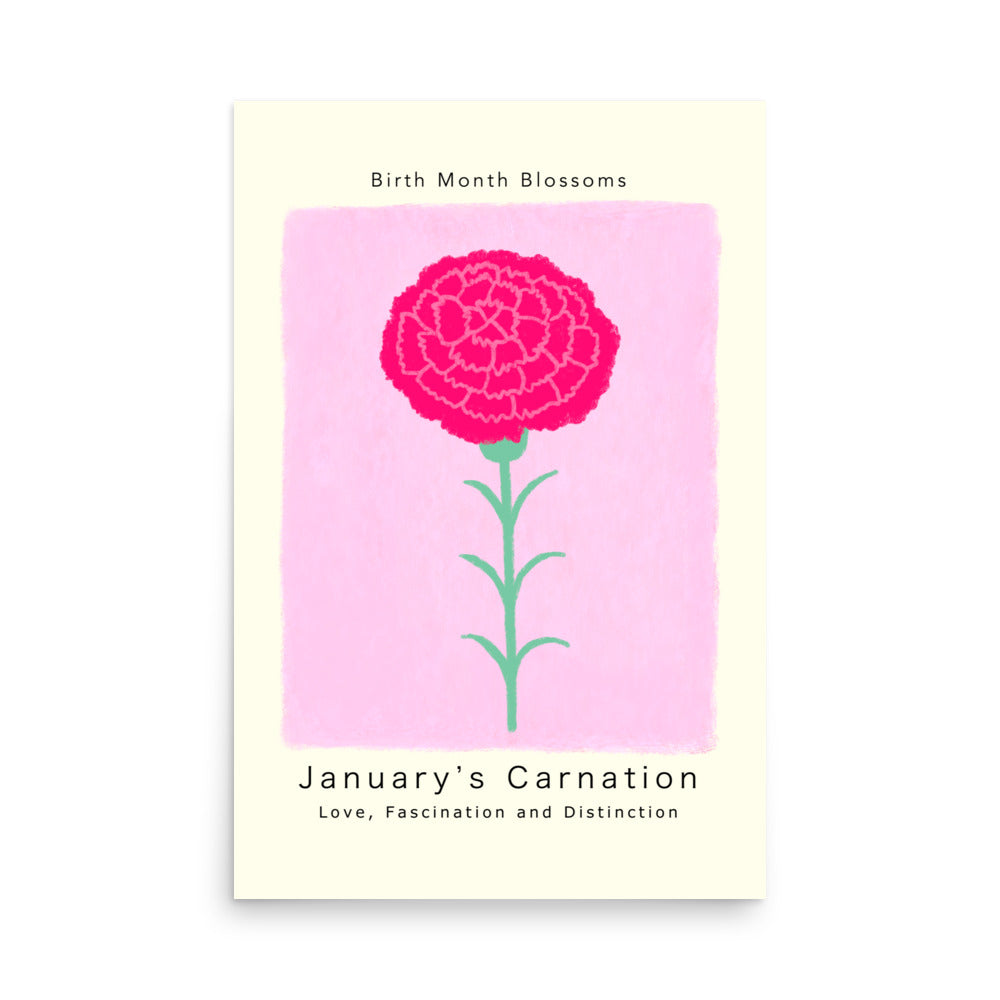January's Carnation - Poster