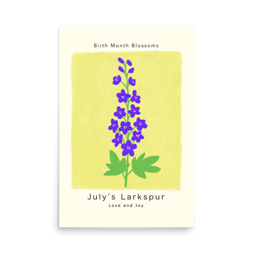 July's Larkspur - Poster