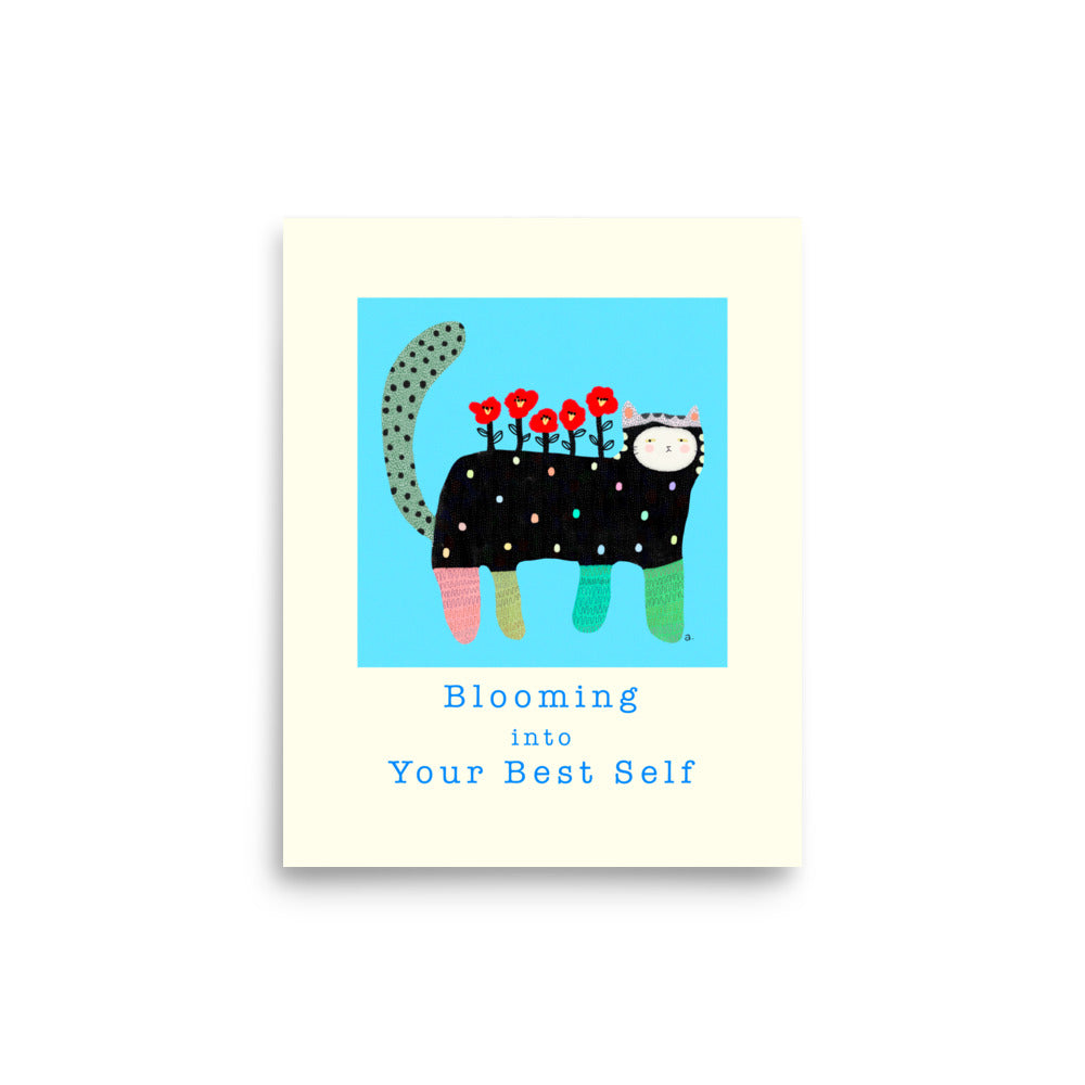 Blooming into Your Best Self - Portrait Poster