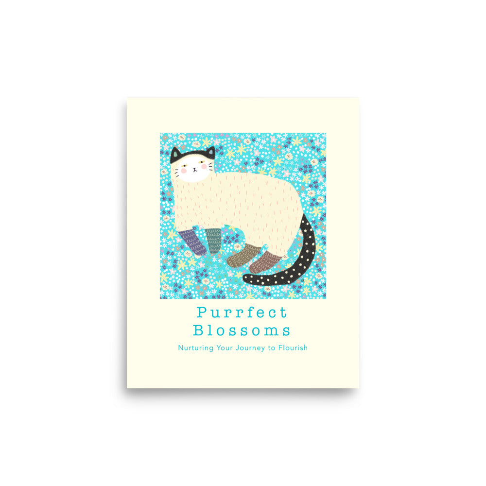 Purrfect Blossoms - Portrait Poster