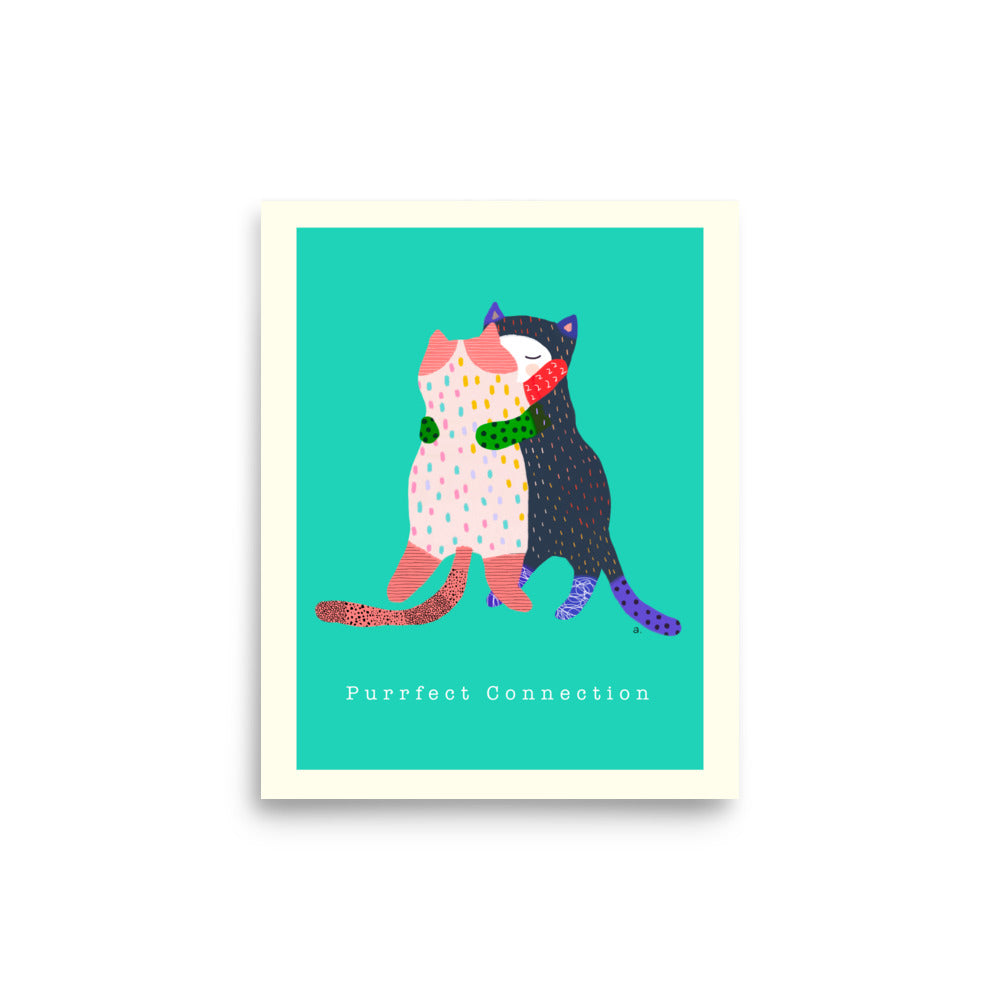 Purrfect Connection - Portrait Poster
