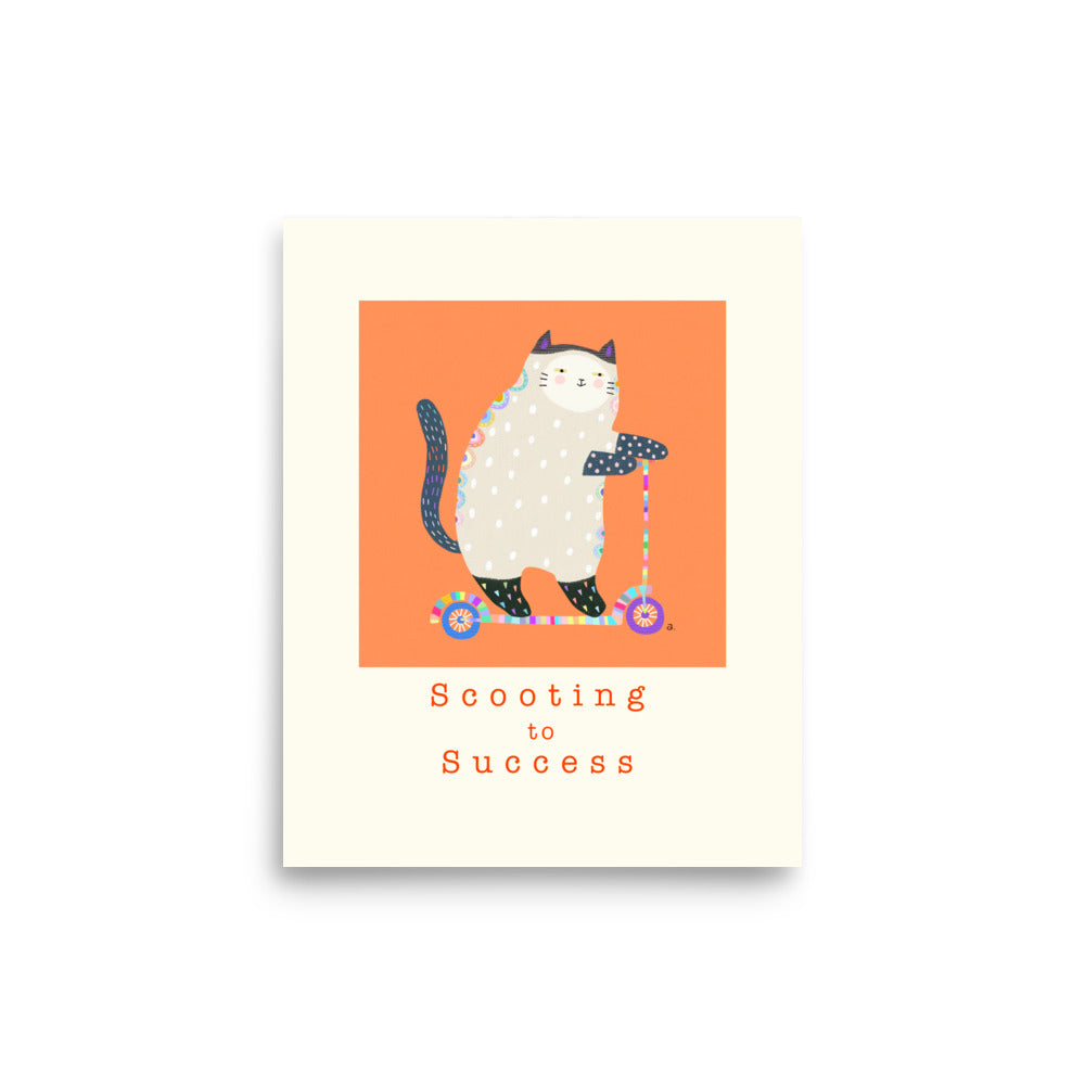 Scooting to Success - Portrait Poster