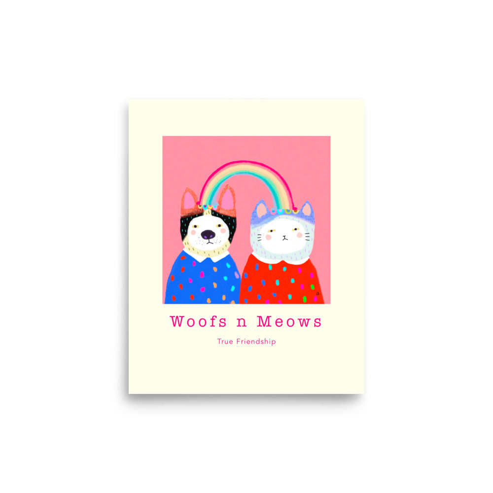 Woofs n Meows - Portrait Poster