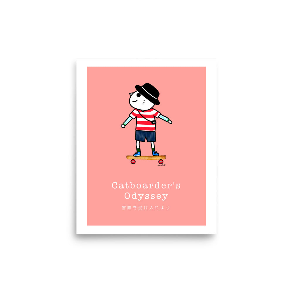 Catboarder - Portrait Poster