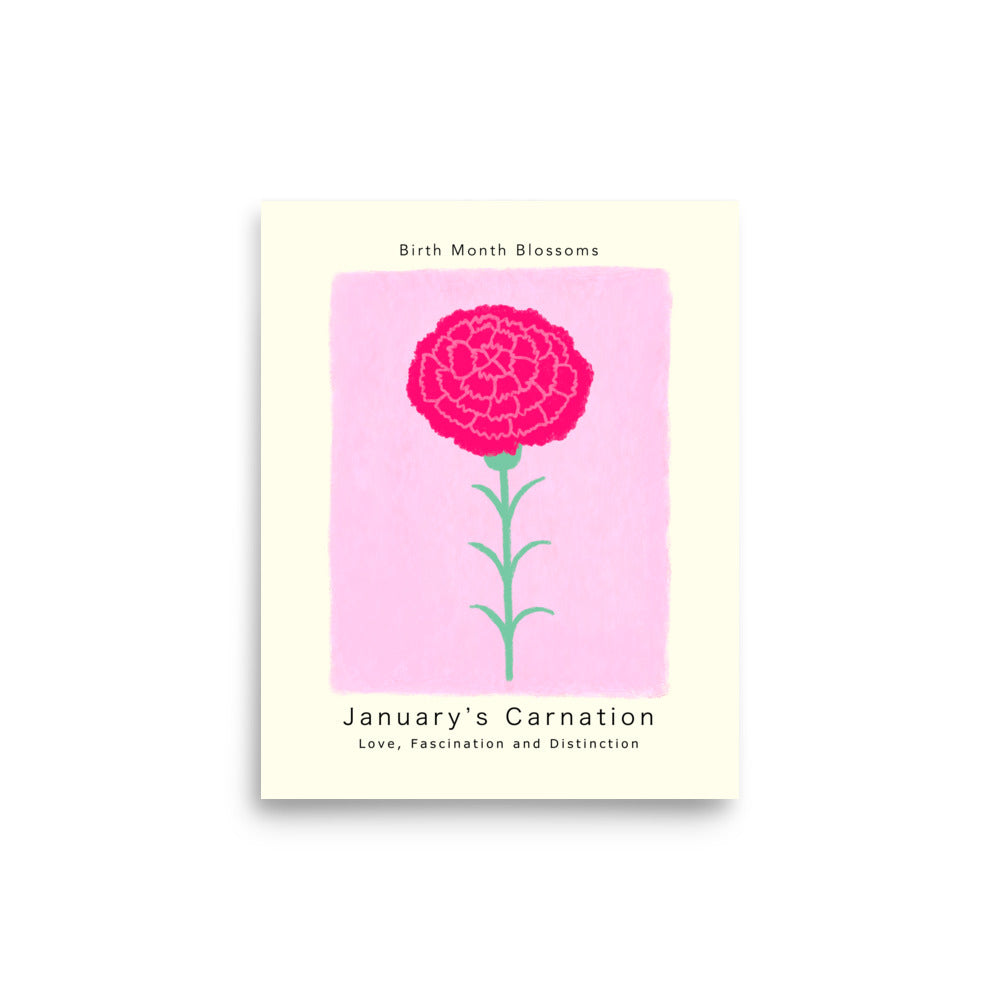 January's Carnation - Poster