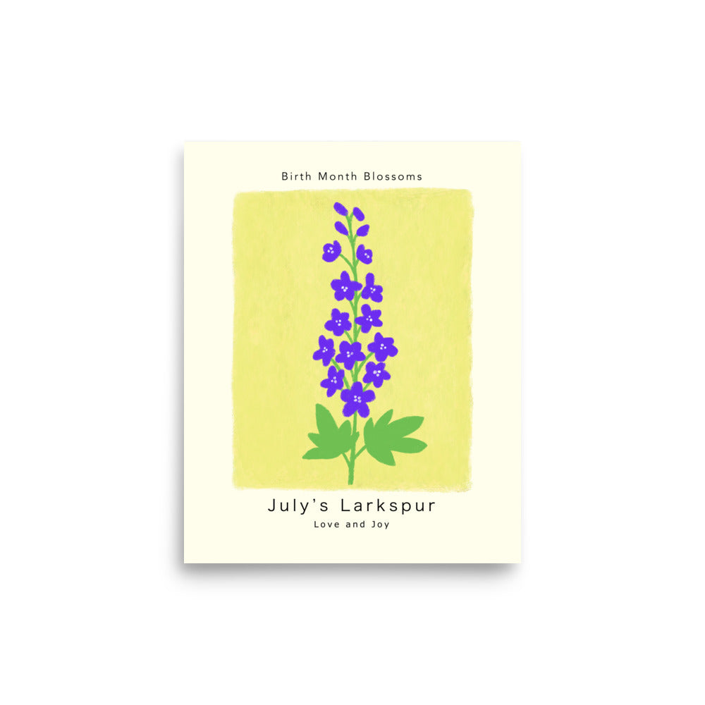 July's Larkspur - Poster