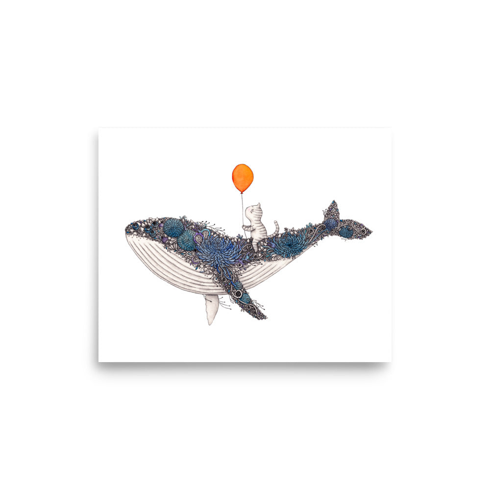 Whale and Cat - Poster
