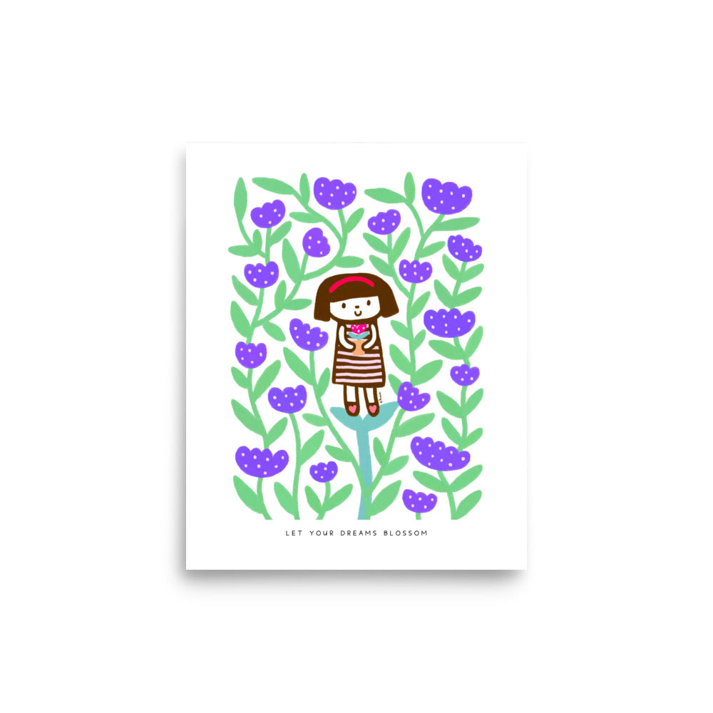 Let Your Dreams Blossom Poster | Inspirational and Cheerful Art