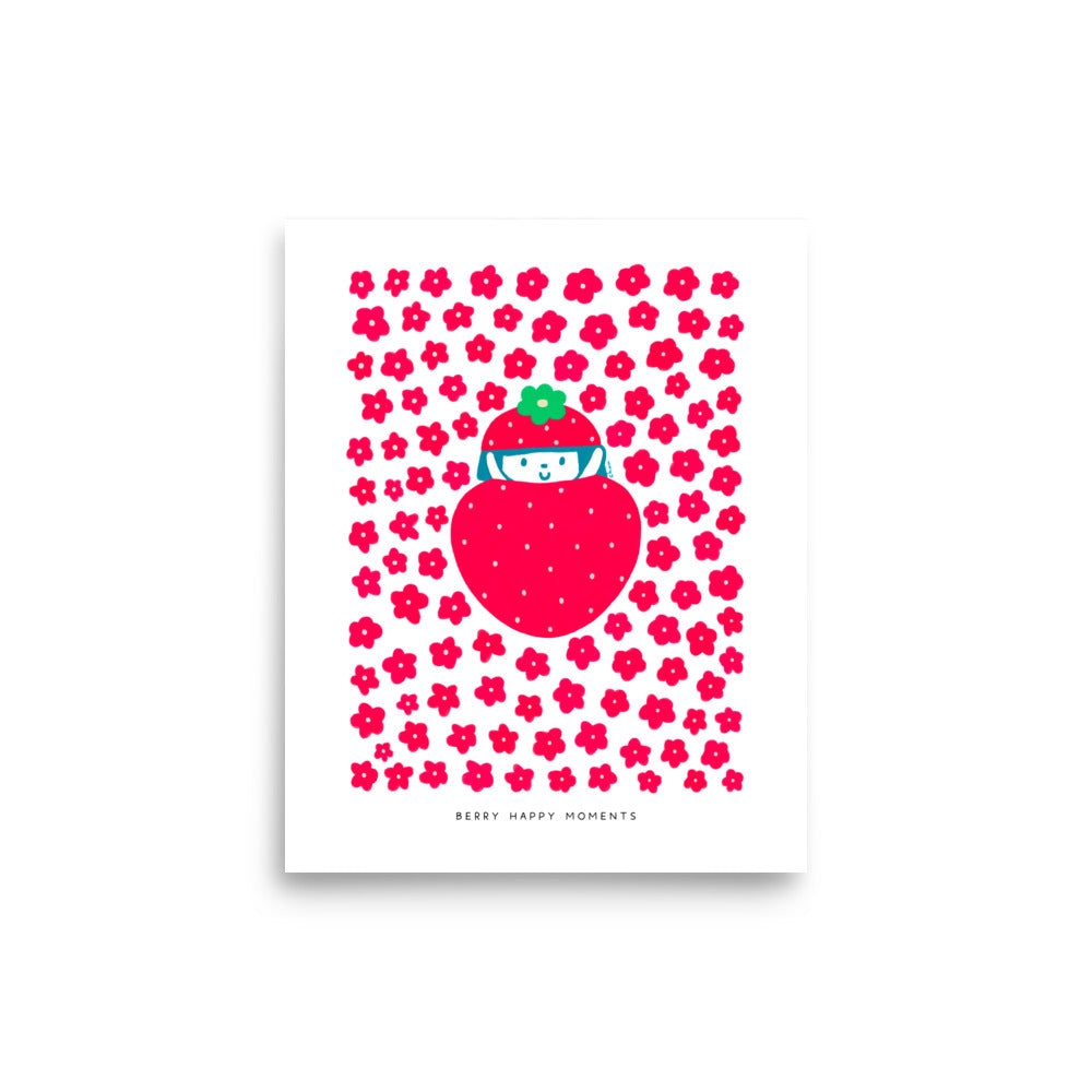 Berry Happy Moments Poster | Whimsical and Vibrant Art