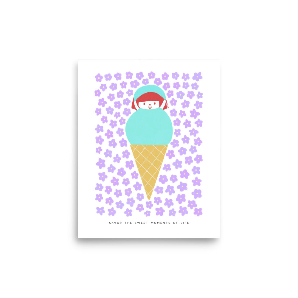 Savor the Sweet Moments of Life Poster | Inspirational and Playful Art