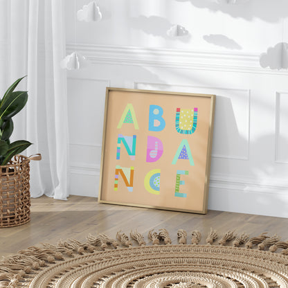 Abundance Poster (Peach Beige) – Pick Pop Prints