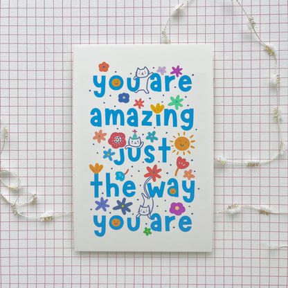 You Are Amazing (Blue) - Postcard