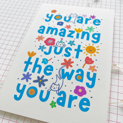 You Are Amazing (Blue) - Postcard