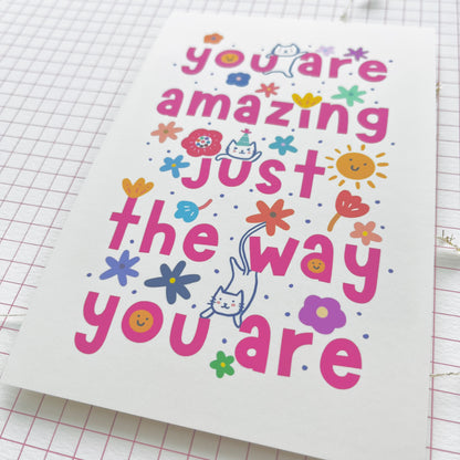 You Are Amazing (Pink) - Postcard