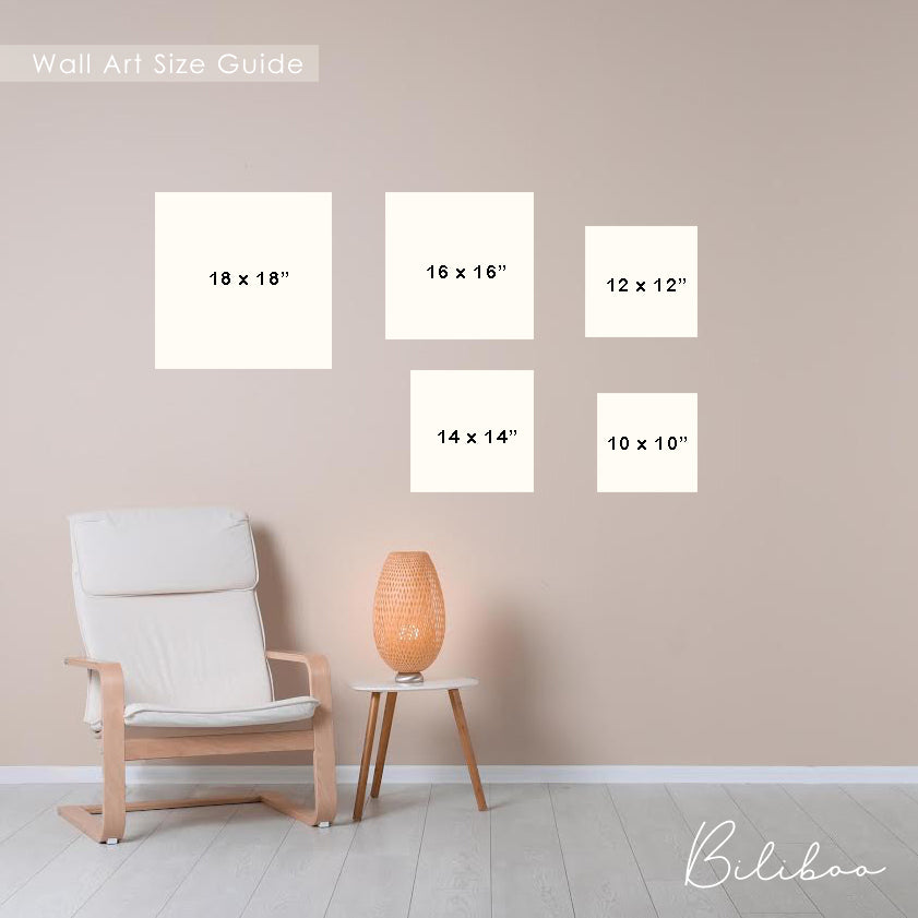 Biliboo Shop Square WallArt Size Guide