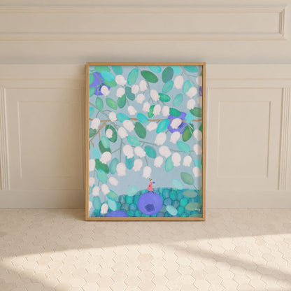 Blueberry Illustration - The Fruit Story Poster Mockup