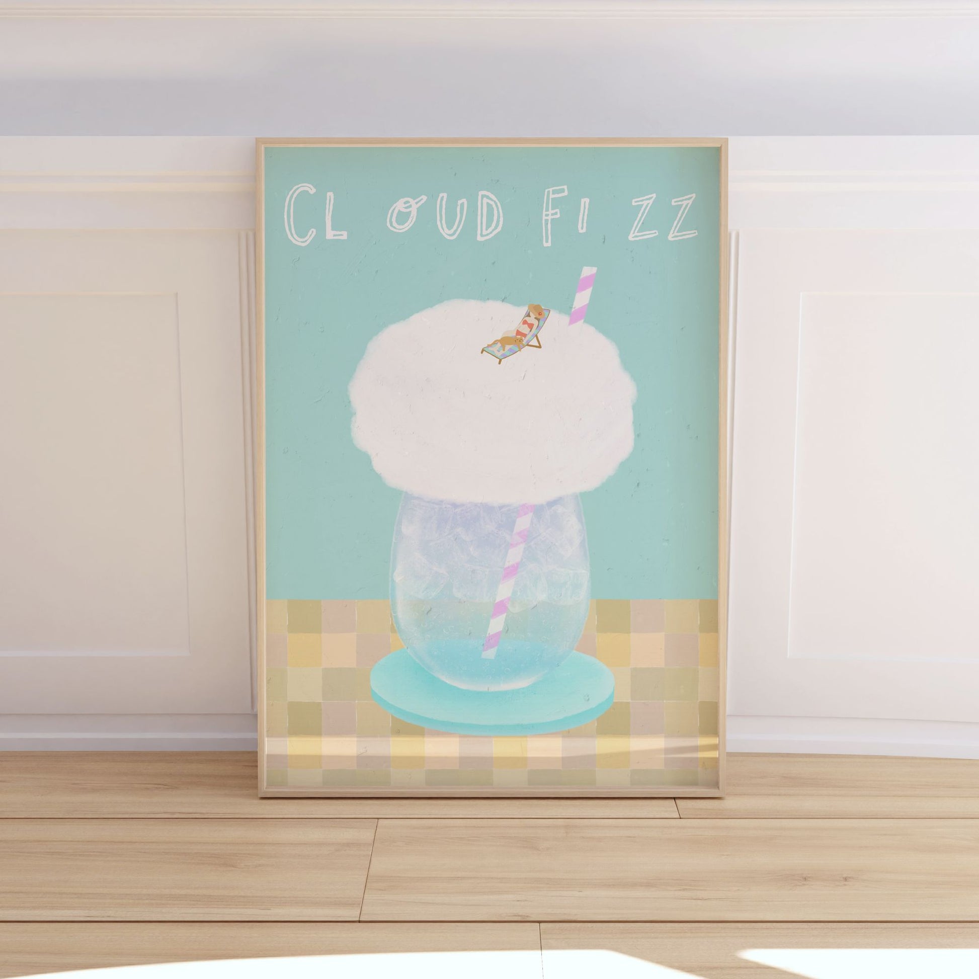 Cloud Fizz Poster Minimal Style Mockup Image 01