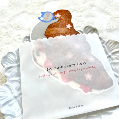 Croissant Cat Message Card – Ba-ba-bakery Cats