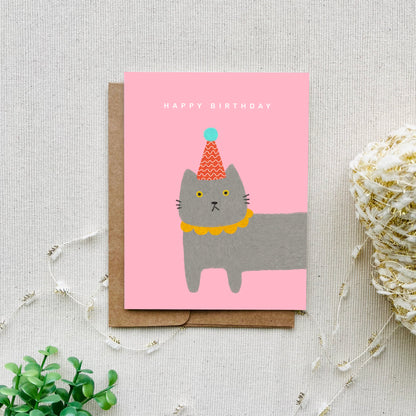 Party Animal Birthday Card - British Shorthair Cat