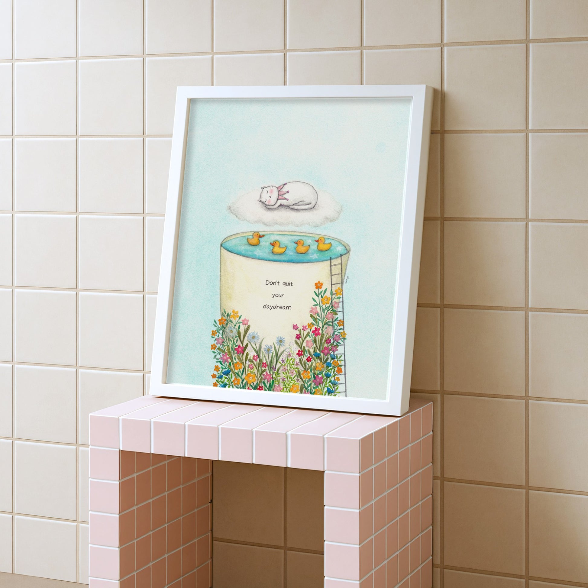 Daydream poster in living room