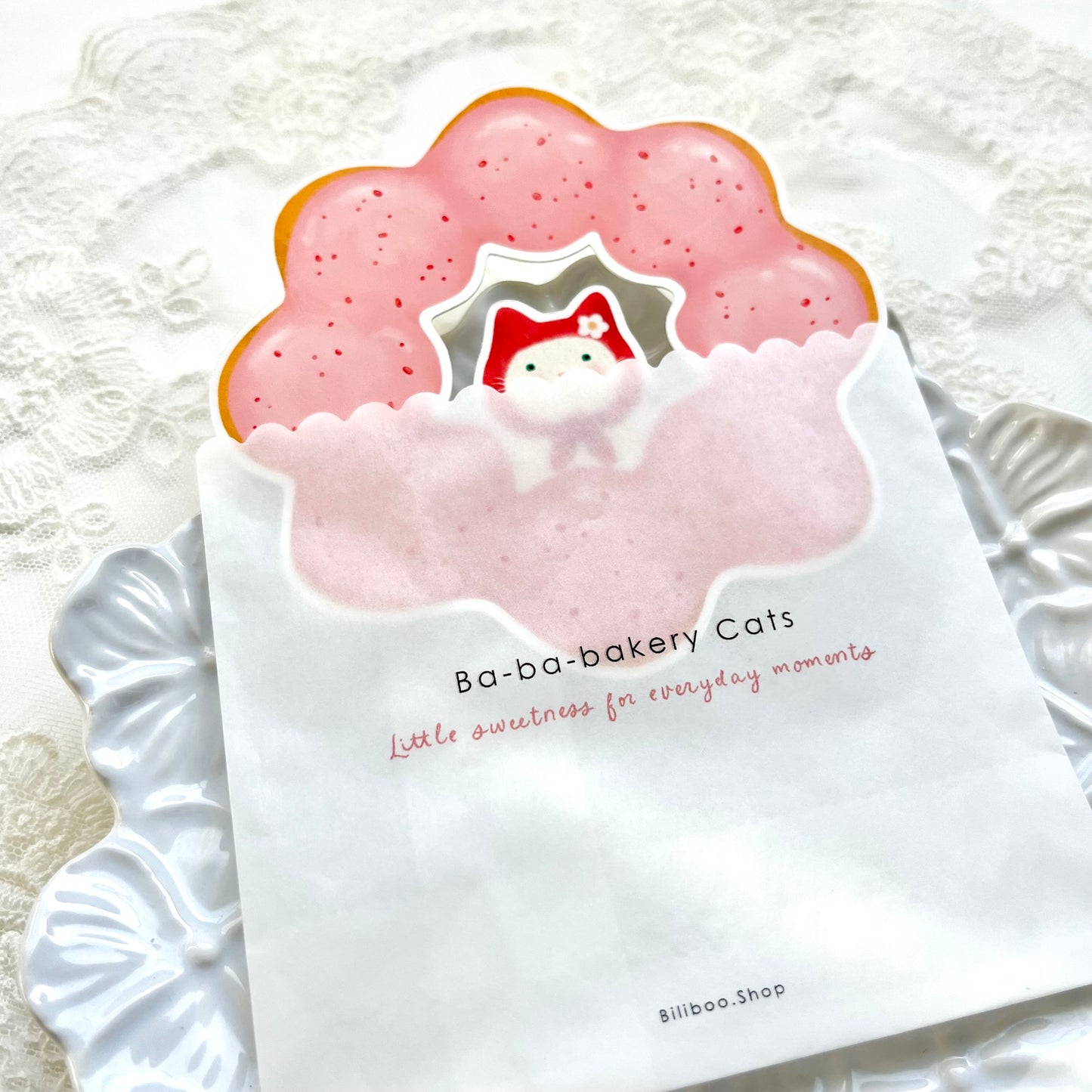 Donut Cat Message Card – Ba-ba-bakery Cats