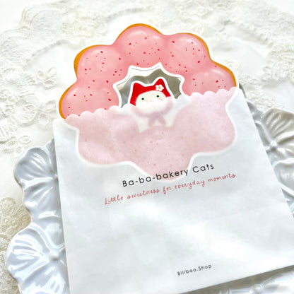 Donut Cat Message Card – Ba-ba-bakery Cats