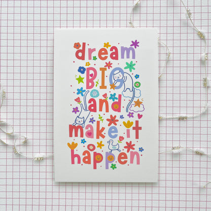 Dream Big (Pink) - Postcard