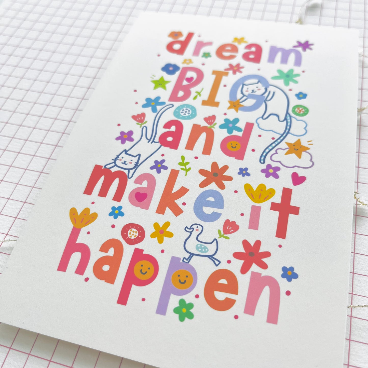 Dream Big (Pink) - Postcard