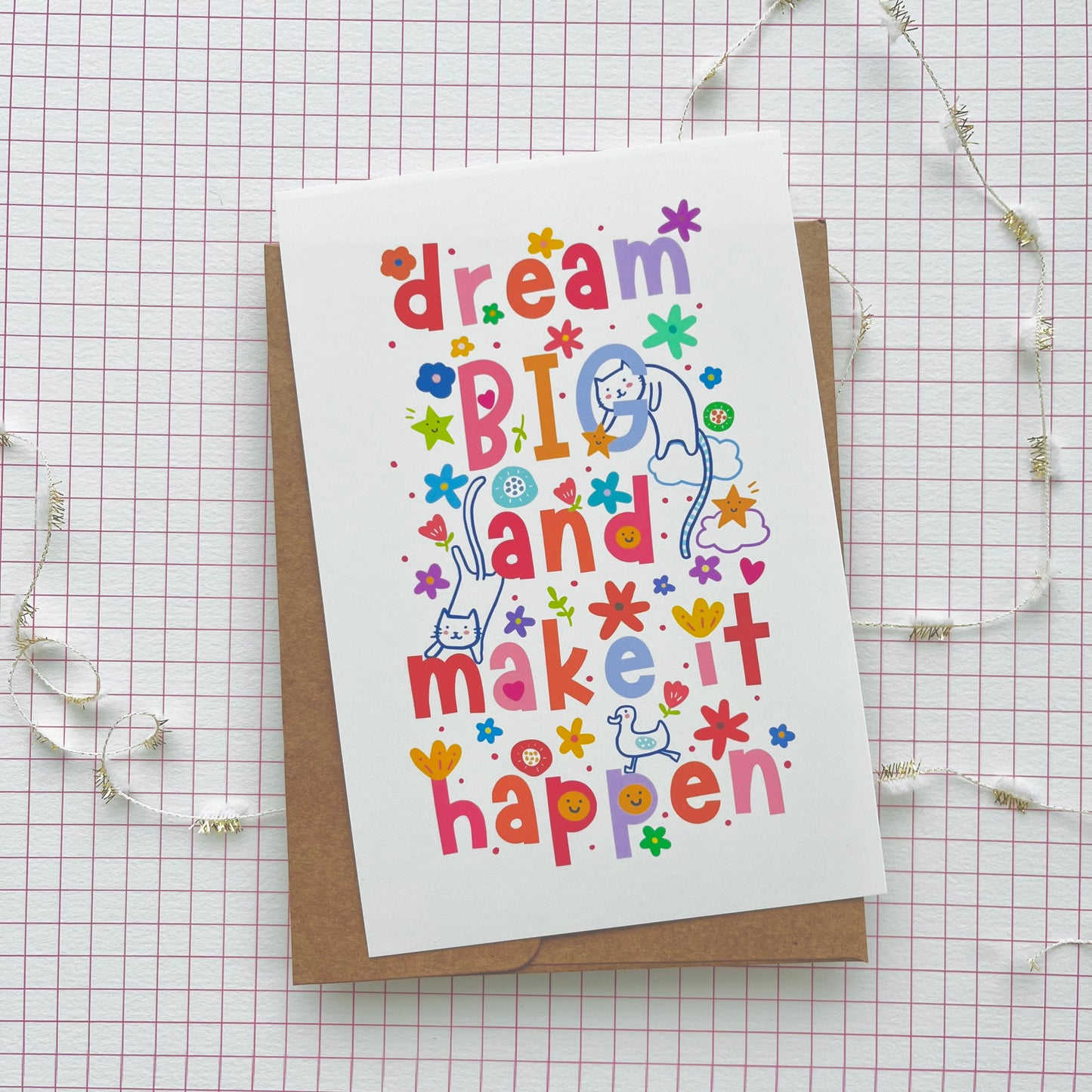 Dream Big (Pink) - Postcard