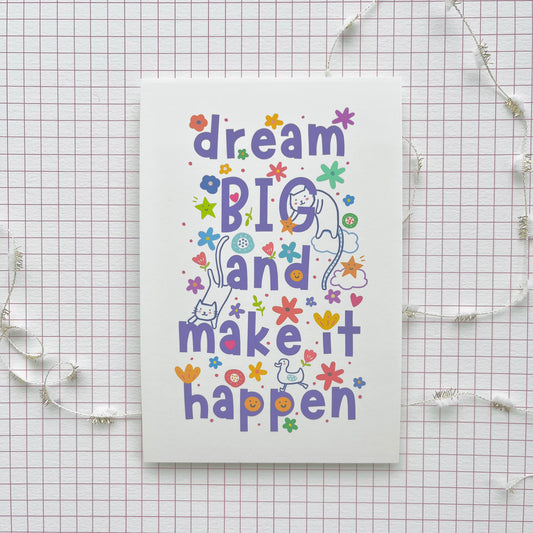 Dream Big (Purple) - Postcard