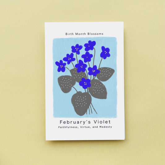 February's Violet - Postcard