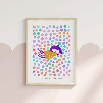 Find Joy in Little Things Poster | Inspirational and Cheerful Art