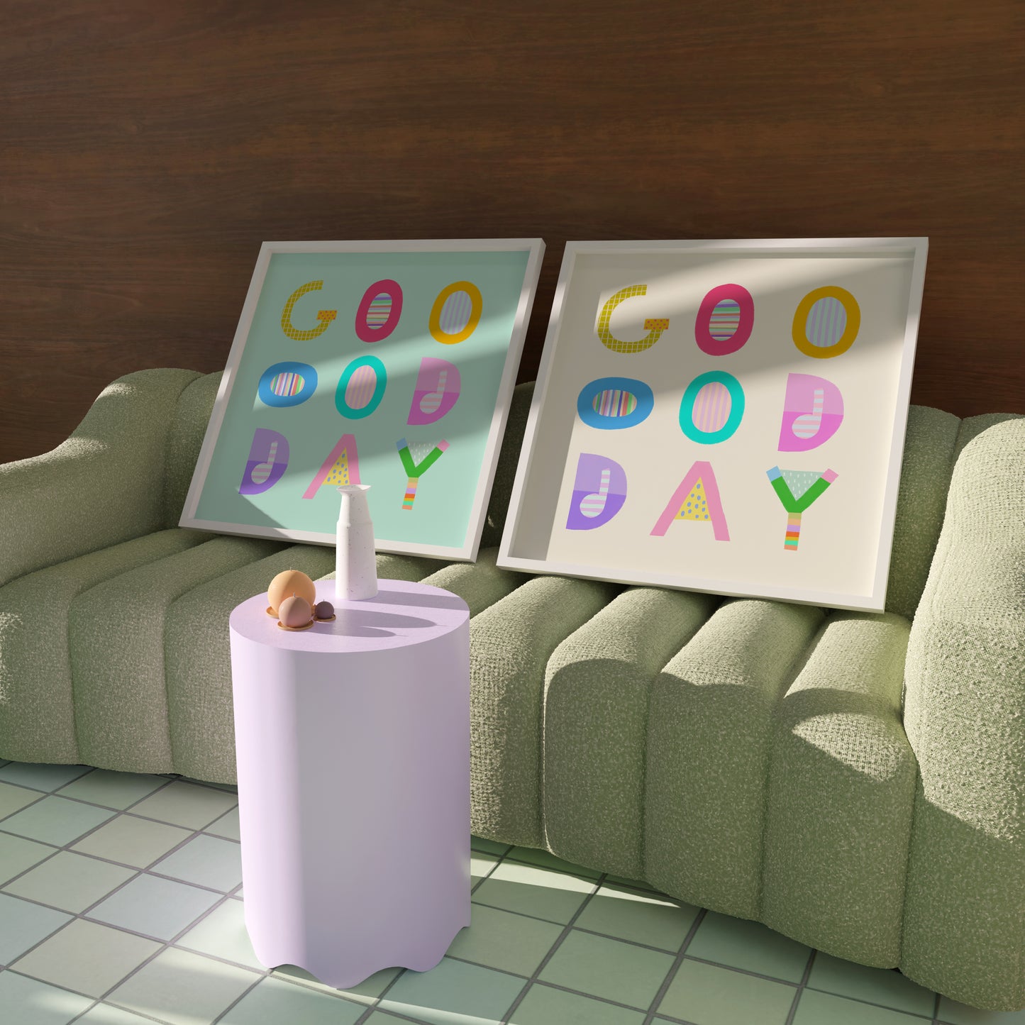 Good Day Poster (Pale Blue) – Pick Pop Prints