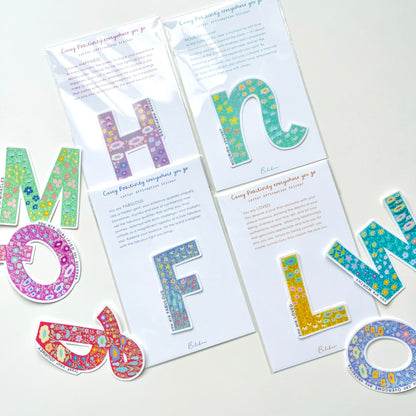 Letter O Sticker - you can OVERCOME any obstacles