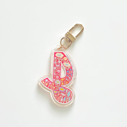 Letter J Affirmation Keychain – JOURNEY Floral Acrylic Charm