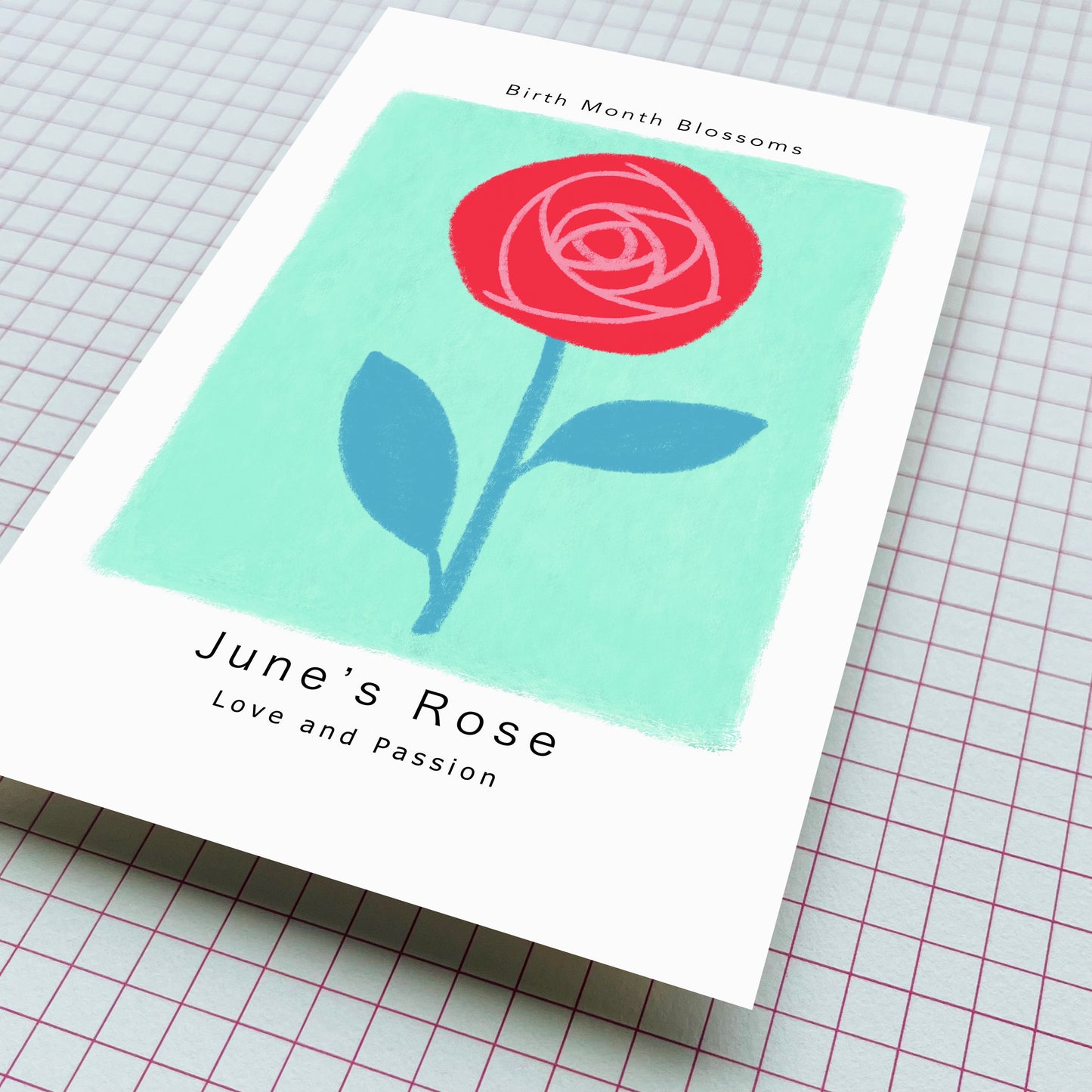 June's Rose - Postcard