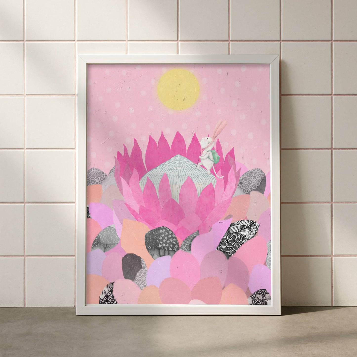 King Protea Illustration Poster 01